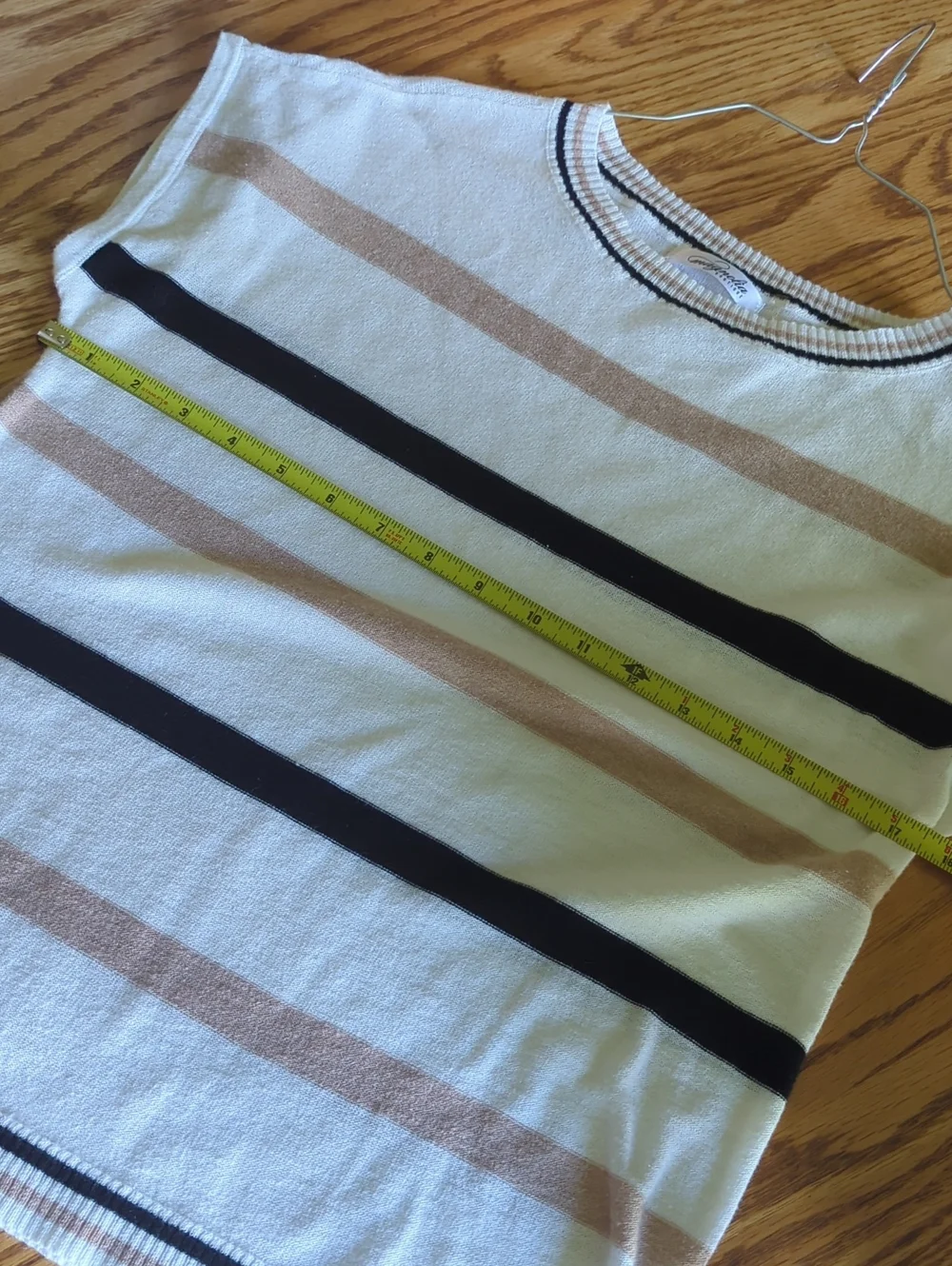 Magnolia Boutique Women’s Striped Short Sleeve Sweater Striped Top - Picture 4 of 5